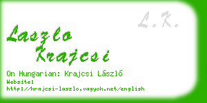 laszlo krajcsi business card