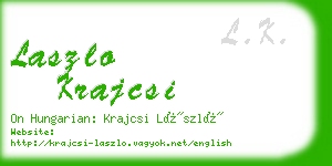 laszlo krajcsi business card